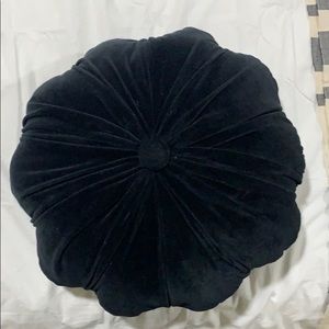 Black velvet pillow